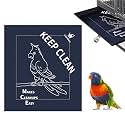 Bird Cage Liners, Parrot Cage Liners, 50pcs Disposable Cage Liners for Birds, Non-Woven Pre-cut Large Bird Cage Liners For Parrot Parakeet Conure Cockatiel, Bird Cage Paper Liners, 20 x 18 inch, Blue
