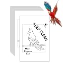 Bird Cage Paper Liners, Bird Cage Liners, 200pcs Disposable Paper Cage Liners for Birds, Pre-Cut Large Bird Cage Liners for Parrot, Parakeet, Conure, Cockatiel, 17 X 11 inch, White