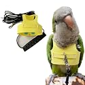 Bird Flight Harness Vest, Parrot Flight Suit with Leash for Parakeets Cockatiels Conures Budgies, Bird Flying Clothes with Rope and Handle for Outdoor Activities Training (L, Yellow)