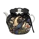 Bird Moon Flower Tea Cozy for Teapot, Insulated Teapot Covers, Breakfast Warmer Keep Warm Heat Resistant Kettle Cover Fit for Most Standard Teapots