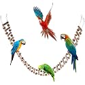 Bird Parrot Ladder Bridge Toy, Bird Swing Toy, Natural Pepper Wood Hanging Pet Chewing Toy, Rat Hamster Climbing Toys, Cage Accessories for Bird Parrot Rat Squirrel Sugar Gliders