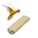 Litewoo Bird Perch Stand Wood Parrot Platform for Cage, C, Yellow