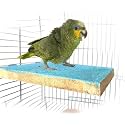 Litewoo Bird Perch Stand Wood Parrot Platform for Cage, A, Blue