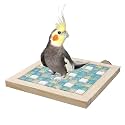 Bird Perch Platform Stand, Wood + Colorful Crystal Small Animals Summer Cooling Playground, Cage Accessories for Birds Parrots Small Animals Rat Hamster Parakeet Cockatiel