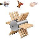 Bird Plucker Drill Attachment, 18 Fingers Poultry Pluckers, Duck Feather Pluck-er Drill Attachment, Light Duty Domestic De-Feather Remover Poultry for Turkey Chicken Quail Pheasant (Small)