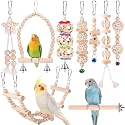 Bird Toys for Parakeets 9Pcs, Parrots Toys Bird Cage Accessories