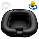 BIRDDIE Black Portable Shampoo Bowl Comes with a Drain Hose and an Air Pump
