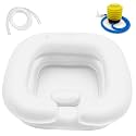 BIRDDIE White Portable Shampoo Bowl Comes with a Drain Hose and an Air Pump