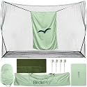 BirdiePro® - American Pro Golf Practice Net, 10x7ft Heavy Duty Golf Hitting Net with EchoShield™ Target & FlexWeave™ Net, Indoor Outdoor Training Backyard, Full Set with Mat, Balls & Cap
