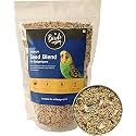 The Birds Company All Life Stages Premium Seed Blend of 9 Grains &amp; Nuts, Fortified with Spirulina &amp; Cuttlefish Bone, Bird Food for Budgies, 450 g