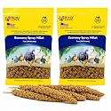 Birds LOVE® Economy Spray Millet for Birds, 7 oz, GMO-Free Natural Millet Spray Treat, Stem-Reduced Edible Tops, Grown in USA, for Parakeets, Cockatiels, Lovebirds, Finches, Canaries -Pack of 2