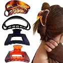 BIRDWARE 4 Colors Hair Clips Claw Clips Hair Claw Clips, Nonslip Medium Large Jaw Clip for Women Girls, 2 Square Matte and 2 Bright Acrylic Hair Clamps for Thick Thin Fine Long Hai