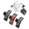 BIRDWARE big size hair clips clutcher for women claws for girls Imported Rubber Acrylic Material Stone Butterfly hair clips for women | hair clutchers (Pack of 4) (Black, Shell, White)