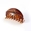BIRDWARE big size hair clips for women claws for girls Imported Rubber Acrylic Material Stone Butterfly hair clips for women | hair clutchers (Pack of 1) (Orange/Shell.)