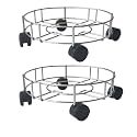 BIRDWING 2 Pic Stainless Steel Gas Cylinder Trolley with Wheel |Lpg Cylinder Stand Gas Cylinder Trolley |LPG Gas Cylinder Trolley with 4 Wheels, 2 Piece