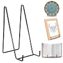 Birity 5PACK 10 Inch Square Black Metal Display Stands Plate Holder Display Stands for Picture, Decorative Plate, Book, Photo Easel, Artistic Work,Decorative Plate,Photo and Platter,Tabletop Art