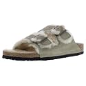 Birkenstock Unisex Arizona Shearling - Suede (Unisex) Taupe EU 41 (US Men's 8-8.5, Women's 10-10.5) Narrow