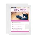 Birllaid 2 Pack Lipo Foam Pads for Post Surgery, Bbl Foam Boards after Lipo,Help Out When Using Ab Board Compression Garments Tummy Tuck,Liposuction Surgery Foam Sheet for Recovery 8" X11