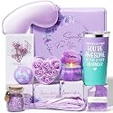 Birthday Gifts for Women Friendship, Lavender Relaxing Spa Gifts Basket for Women, Self Care Thank You Gift Bath Set Mothers Day Gifts for Mom Her Friends Wife Sister Coworker Nurse Teacher