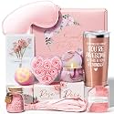 Birthday Gifts for Women Friendship, Rose Relaxing Spa Gifts Basket for Women, Self Care Thank You Gift Bath Set Mothers Day Gift for Mom Her Best Friend Wife Sister Coworker Nurse Teacher