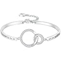 Birthday Mother/Daughter/Sister in Law Gift, ‘Marriage Made Us Family Love Made You My Mom/Daughter/Sister’ Bangle Bracelet, Women Girl Customized Jewelry, Christmas Wedding Present from Step