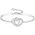 Birthday Mother/Daughter/Sister in Law Gift, ‘Marriage Made Us Family Love Made You My Mom/Daughter/Sister’ Bangle Bracelet, Women Girl Customized Jewelry, Christmas Wedding Present from Step