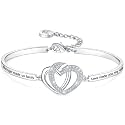 Birthday Mother/Daughter/Sister in Law Gift, ‘Marriage Made Us Family Love Made You My Mom/Daughter/Sister’ Bangle Bracelet, Women Girl Customized Jewelry, Christmas Wedding Present from Step