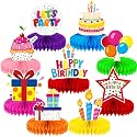 Birthday Table Decorations, 9 Pcs Colorful Birthday Centerpieces for Tables