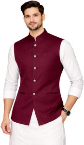 BIS Creations Solid Men Waistcoat