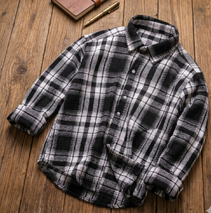 Bishap Fashion Men Checkered Casual Black Shirt