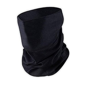 bismaadh cotton outdoor magic headband elastic seamless bandana neck gaiter scarf uv resistance sport headwear boho series for yoga hiking riding motorcycling black