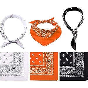 bismaadh unisex cotton paisley cowboy bandanas - pack of 3