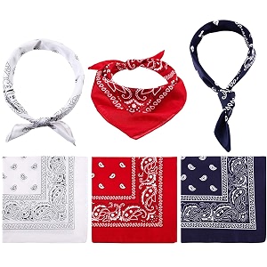 bismaadh unisex cotton paisley cowboy bandanas - pack of 3