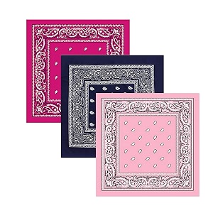 bismaadh unisex cotton paisley cowboy bandanas - pack of 3