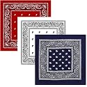 BISMAADH Unisex Cotton Paisley Cowboy Bandanas - Pack of 3