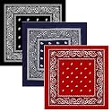 BISMAADH Unisex Cotton Paisley Cowboy Bandanas - Pack of 3