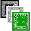 BISMAADH Unisex Cotton Paisley Cowboy Bandanas - Pack of 3