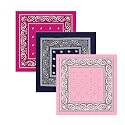 BISMAADH Unisex Cotton Paisley Cowboy Bandanas - Pack of 3