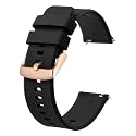 BISONSTRAP Watch Strap 18mm 19mm 20mm 21mm 22mm, Quick Release Silicone Watch Bands for Men Women