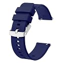 BISONSTRAP Watch Strap 18mm 19mm 20mm 21mm 22mm, Quick Release Silicone Watch Bands for Men Women