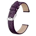 BISONSTRAP Watch Straps for Women, Crocodile Pattern Leather Thin Watch Replacement Bands, 8mm 10mm 12mm 14mm 16mm 18mm 20mm