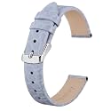 BISONSTRAP Watch Straps for Women, Crocodile Pattern Leather Thin Watch Replacement Bands, 8mm 10mm 12mm 14mm 16mm 18mm 20mm