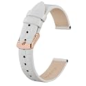 BISONSTRAP Watch Straps for Women, Crocodile Pattern Leather Thin Watch Replacement Bands, 8mm 10mm 12mm 14mm 16mm 18mm 20mm