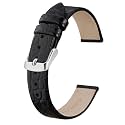 BISONSTRAP Watch Straps for Women, Crocodile Pattern Leather Thin Watch Replacement Bands, 8mm 10mm 12mm 14mm 16mm 18mm 20mm
