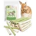 Bissap 40PCS Rabbit Chew Sticks, 20PCS Sweet Bamboo Chew Sticks & 20PCS Papaya Stems Bunny Chews for Rabbit Hamster Chinchilla Guinea Pig Small Animals Natural Molar Treats
