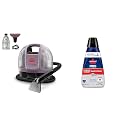BISSELL Little Green Mini Cordless Portable Carpet and Upholstery Deep Cleaner, Limited Edition Color Dusk Pink, 4015F + Bissell Professional Spot and Stain + Oxy Portable Machine Formula, 32 oz