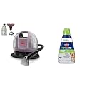 BISSELL Little Green Mini Cordless Portable Carpet and Upholstery Deep Cleaner, Limited Edition Color Dusk Pink, 4015F + BISSELL® PET PRO OXY Spot &amp; Stain Formula for Portable Carpet Cleaners, 2034