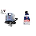 BISSELL Little Green Mini Cordless Portable Carpet and Upholstery Deep Cleaner, 4015L + Bissell Professional Spot and Stain + Oxy Portable Machine Formula, 32 oz, Single, 32 Fl Oz