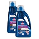 Bissell Multi-Surface Solution,for use in CrossWave and Other Leading Hard Surface and Area Rug Cleaners,80oz,Dissolves Dirt,Grime,and-Tough Sticky Messes,(Pack of 2)