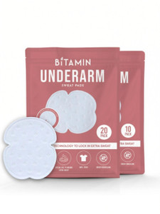 bitamin under arm sweat pads pack of 30 gel technology for men  women sweat pads
